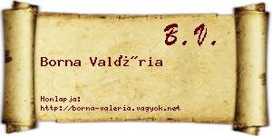 Borna Valéria névjegykártya